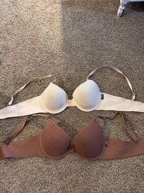 Vince Camuto Seamless Everyday T-Shirt Bra - Cream and Mauve